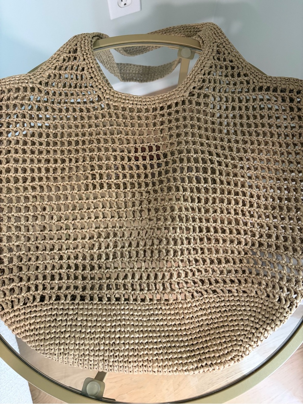 Aritzia Awayday Tote Beach Bag Crochet Market Sand Tan - Picture 2 of 7